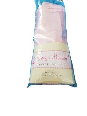 Napkins Cloth Spring Meadow Damask set of 4  Size 17" x 17"  52% Cotton 48 % Pol